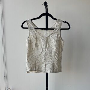 Brandy Melville Cream Button-Front Blouse